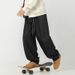Men's Clothing Denim Retro Jeans For Men, New Spring Models, Pleated Design At The Bottom, American Loose Style, Personality Waist Rope Trousers_viptrois.com