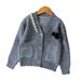Pearl Flower Snow Wool Cardigan Girls Sweater Medium And Large Children's Autumn And Winter Children's Sweater New Style_viptrois.com