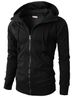 New Men's Sports Fitness Casual Jacquard Sweater Fleece Cardigan Hooded Jacket_viptrois.com