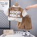 Children's New Short Sleeve 2025 Baby Summer Thin Shirt Two Piece Set Handsome_viptrois.com
