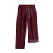 Heavyweight Corduroy Pants – Vintage Relaxed Fit With Fleece Lining (Black/Coffee/Burgundy/Khaki)_viptrois.com