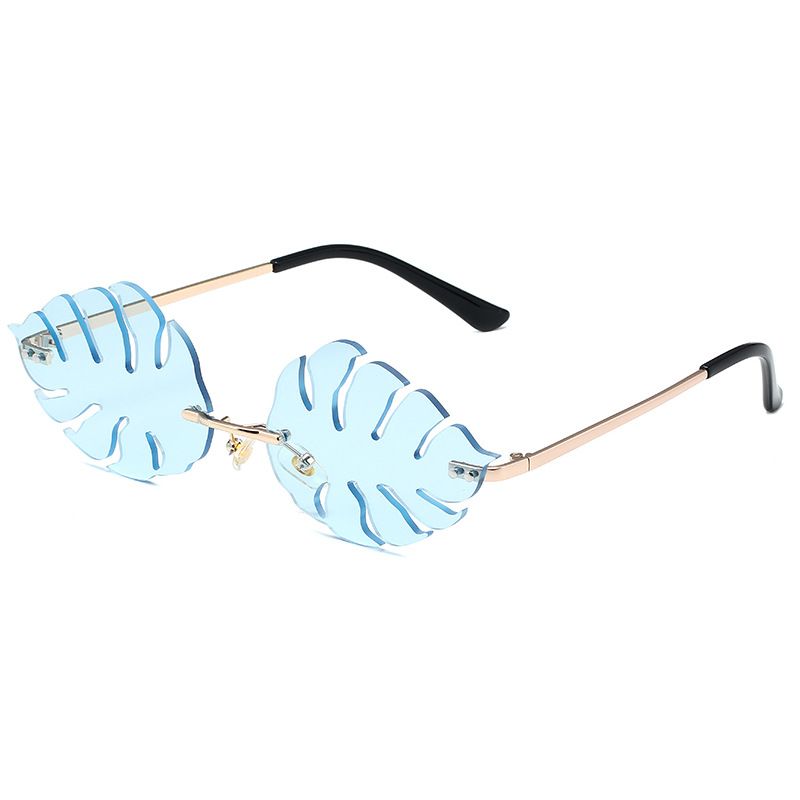 Men's Sunglasses New Leaf Shaped Colorful Ocean Sunglasses Personalized Trendy Sunglasses Dance Party Funny Glasses_viptrois.com