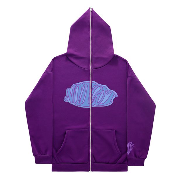 Y2K Zipper Hoodie Harajuku Gothic Style Clothing Letter Men Women Streetwear Sweatshirt Fashion_viptrois.com