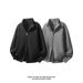 Men's Clothing Double Zipper Cardigan Sweater Jacket Unisex Double Zipper Knit Cardigan Sweater – Stylish Stand Collar Loose Fit For Spring & Autumn_viptrois.com