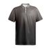 Unbeatable Quality 2024 Spring/Summer New Men's Stand Up Collar Gradient Casual Short Sleeve Golf Henley Shirt_viptrois.com