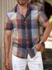 Summer New Plaid Shirt Men's Short Sleeved Fashionable Youth Casual Men's Short Sleeved Shirt_viptrois.com