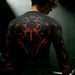 Men's Gym Training Compression Shirt Long Sleeve Moisture Wicking Workout Top Purgatory Print High Elasticity Fitness T-Shirt_viptrois.com