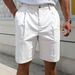 Men's Solid Color Casual Five Point Pants Business Golf Sports Shorts Men's Slim Fit Straight Leg Summer_viptrois.com
