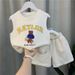 Mother & Kids New Boys Vest Suit Children's Stylish Baby Domineering Summer Boy Children's Summer Two Piece Suit_viptrois.com