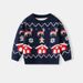 Cozy Christmas Kids Sweater With Reindeer & Snow House Print - Soft Knit Pullover For Boys & Girls (3Y-7Y, 90-130cm)_viptrois.com