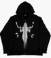 Street Hip Hop Gothic Y2K Black Zipper Hoodie 2022 Rock Harajuku Jacket Sweatshirt For Women_viptrois.com