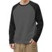 boy Spring Hong Kong Ins Super Popular Patchwork Long Sleeve T-Shirt Men Loose Trendy Harajuku BF Style Mid-Sleeve Base_viptrois.com