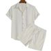 Men's Clothing Casual Two Piece Multi Color Beachwear Loose Corduroy Short Sleeved Suit_viptrois.com