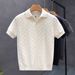 Men's Clothing Handsome Short Sleeved Sweater Trendy Brand Casual Half Sleeved Knitted Sweater Spring And Summer Bottoming Shirt_viptrois.com