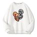 2025 Cartoon Printed Loose Bottom Shirt Winter Clothing Fleece Thickened Sweater Men's Spring And Autumn_viptrois.com