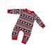 Christmas deer letter stripes Christmas family dress printed home wear pajamas_viptrois.com