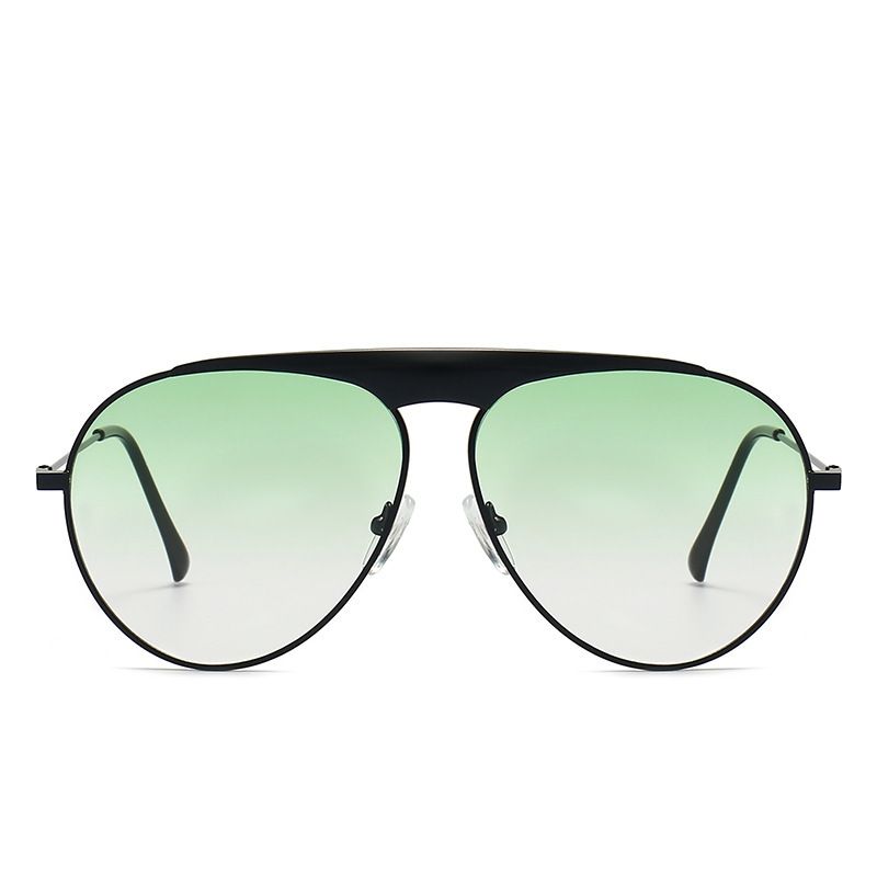 Blue Plus Single Pair Of High End Sunglasses Glasses Metal Frog Mirror Color Film Sunglasses_viptrois.com