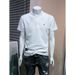 Loom European Station Spring Summer New Stylish Sweatshirt Casual Simple Solid Color Embroidery Trendy Men's Henley Neck Long_viptrois.com