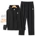 Men's Clothing Men's 320g Chinese Cotton New Hooded Sweatshirt And Sweatpants Casual Outdoor Sports Suit With US Letter Embroidery_viptrois.com