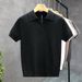 Men's Clothing Simple Casual Lapel Knitted Polo Shirt Summer Youth Fashion Personality Cuban Collar Short Sleeved T Shirt_viptrois.com