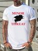 Minor Threat Black Sheep Out Of Step White T-Shirt Comfortable Graphic Unisex Streetwear Fashion Slightly Designer Clothes Top For Everyday Wear_viptrois.com