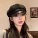 Woolen Octagonal For Women 2024 Autumn Winter Literary Melard Painter Hat Face Slimming Versatile Beret_viptrois.com