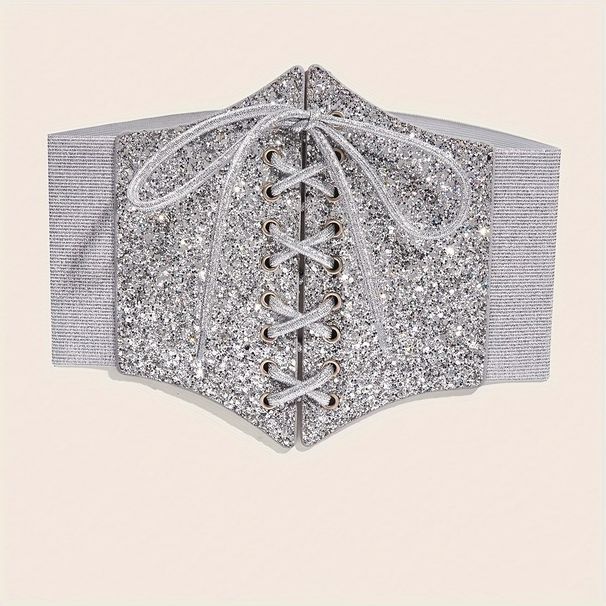 Unisex Sequins wide waist strap trim with skirt design feel tight waist_viptrois.com