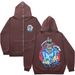 Hoodie Sweatshirt Gothic High Street Full Zipper Oversized Unisex Streetwear Y2 Jacket_viptrois.com