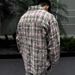 American High Street Men's Versatile Plaid Vintage Gradient Cleanfit Style Design Long Sleeve Shirt_viptrois.com