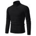 Men's Chunky Knit Sweater –Fall/Winter High Neck Cable Knit Pullover – Oversized Casual Turtleneck For Big & Tall (Up To XXXL)_viptrois.com