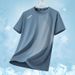 Men's Clothing New Fashion Casual Sports Ice Silk T Shirt Men's Youth Short Sleeved Light Quick Drying Ice Silk Round Neck Top 830_viptrois.com