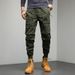 Men's Clothes Casual Pants Men's Overalls Fashion Brand Solid Color Bunched Feet Teen Clothing Pants Haren Pants_viptrois.com