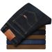 Men's Clothing Winter Youth Stretch Plus Velvet Jeans Men's Small Straight Slim Korean Style Warm Large Size Men's Denim Trousers_viptrois.com