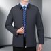 Men’s Lightweight Casual Jacket – Wrinkle-Resistant Stand Collar Zipper Coat For Business & Leisure (Dark Grey/Khaki/Black/Navy, Sizes M-5XL)_viptrois.com