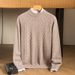 Men's Thick Wool Knit Sweater - Warm Crewneck Pullover For Autumn & Winter, Classic Casual Style, Soft & Breathable (Multiple Colors & Sizes)_viptrois.com