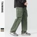 Men's Clothing Fashionable brand casual pants men 2024 autumn and winter men's clothing ready to dye trousers simple loose cotton pants men_viptrois.com