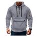 Men's Zip Pocket Hoodie - Breathable Polyester Pullover With Arm Storage, Oversized Fit For Casual & Sports_viptrois.com