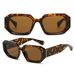 Men's Sunglasses Small Frame Sunglasses Men And Women With UV Protection, High End Beige Polygonal Anti Blue Light_viptrois.com