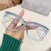 Ultra-light Trendy Cold Brown Box Color-changing Myopia Glasses Women's Transparent Frame Ins High-value, Thin And Plain Flat Mirror_viptrois.com