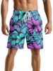 Unbeatable Quality M's Plus Size Fitness, Sports, Basketball, Versatile Shorts, Fashionable And Simple Printed Beach Surfing Shorts For_viptrois.com