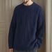 Unisex Vintage Cable Knit Sweater | Classic Round Neck Warm Pullover | Autumn Winter Thick Wool-Like Jumper (Solid Colors)_viptrois.com