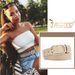 Leather For Jeans Fashion Gold Buckle Women's Dress Belt_viptrois.com