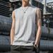 Solid Color For Men Running Training Fitness Top Casual Quick-Dry Men's Sleeveless Vest Sports_viptrois.com
