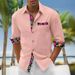 Men's Clothing Rock Style Casual Shirt – Long Sleeve Lapel Button-Up For Grunge & Streetwear Outfits_viptrois.com