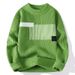 Autumn Winter Fleece Lined Thickened 2026 New Knitted Sweater Men's Flow Knit Base Shirt Youth Knitwear_viptrois.com