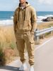 Men's Clothing New Autumn And Winter Men's Plus Velvet Zipper Sweatshirt Fashion Hoodie Multi Pocket Kahart Overalls Suit_viptrois.com
