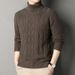 Nordmann High-End Cashmere Extra Thick Warm Knitted Sweater Winter Solid Color Jacquard Turtleneck Base Shirt Men's Double_viptrois.com