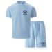 Men's Summer Waffle Trend T Shirt Set US Dollar Printing Y2K Set_viptrois.com