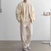 Men's Clothing Solid Color Round Neck Knitted Cardigan Jacket Men 2024 Autumn And Winter Fashion Youth Trend All Match Casual Large Size Tops_viptrois.com