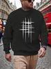 Autumn And Winter Men's Long Sleeved Round Neck Black Top Loose Casual Hoodie Hooded Hoodie_viptrois.com